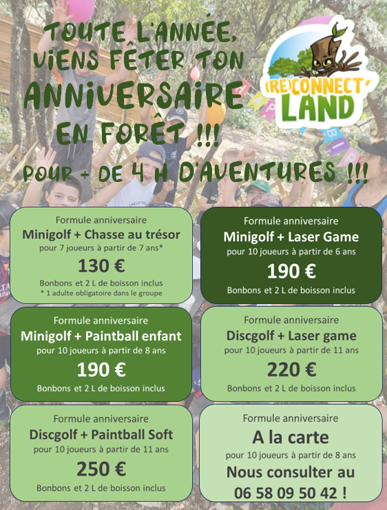 Les formules anniversaire Reconnectland